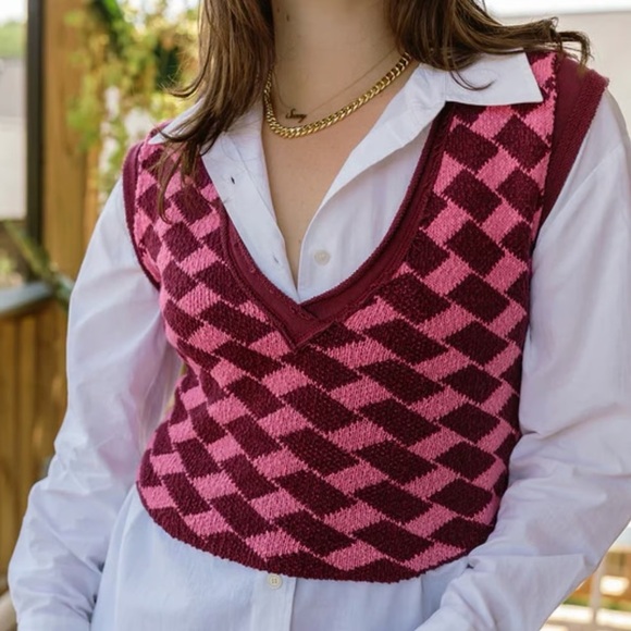 Free People Lola Crop Sweater Vest - Picture 1 of 3